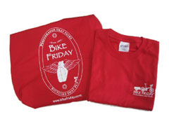 Bike Friday T-shirts Headbadge Red