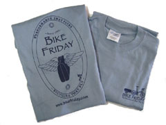 Bike Friday T-shirts Headbadge Stone Blue